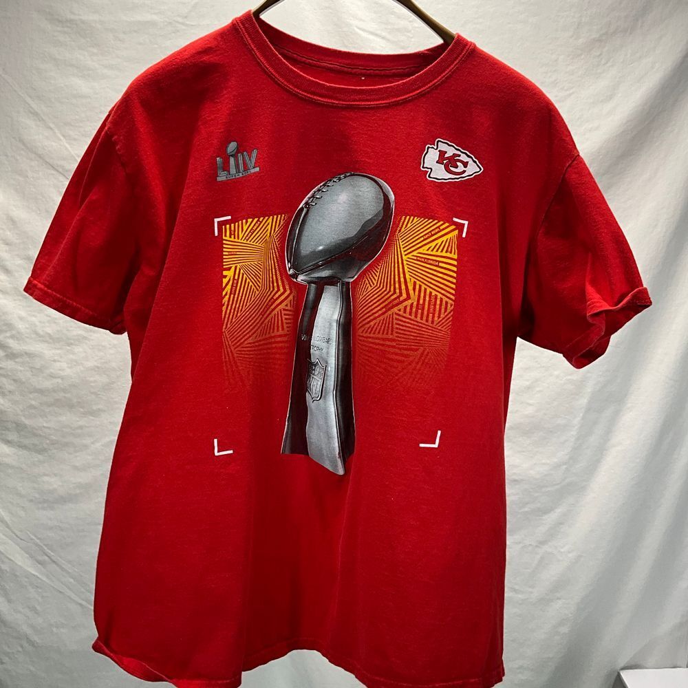Fanatics Kansas City Chiefs Super Bowl LIV Champions Trophy T-Shirt Red‎ XL